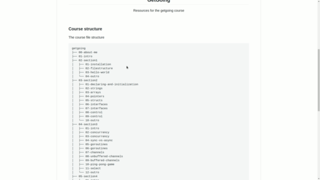 GetGoing: Introduction to Golang – Screenshot 1