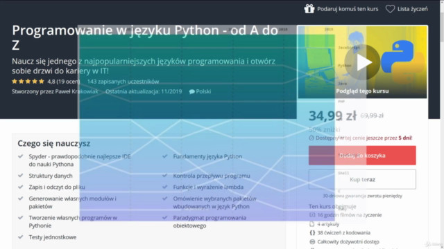 Programowanie w języku Python - od A do Z - 2025 – Screenshot 2