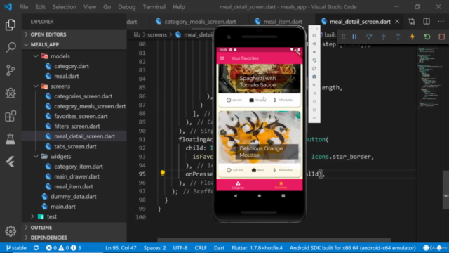 Lerne Flutter & Dart und erstelle native iOS & Android Apps – Screenshot 2