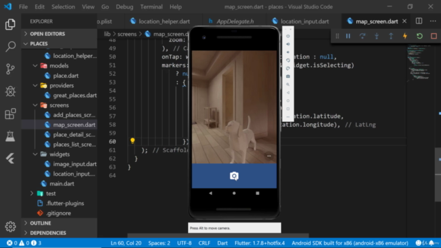 Lerne Flutter & Dart und erstelle native iOS & Android Apps – Screenshot 3