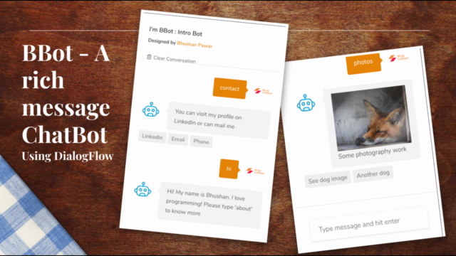 Rich message Business Chatbots in Angular 8 with Dialogflow – Screenshot 1
