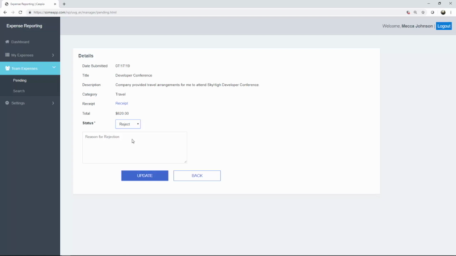 How to Create an Expense Reporting Application With Caspio – Screenshot 2
