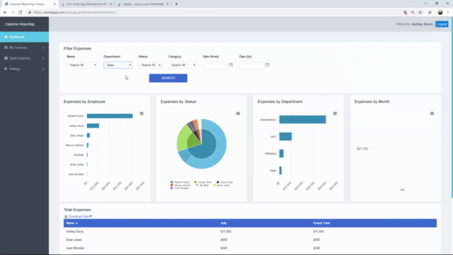 How to Create an Expense Reporting Application With Caspio – Screenshot 3
