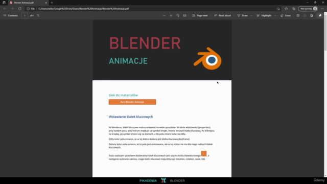 Kurs Blendera 2 - Rigging, Animacja, Fizyka, Shadery – Screenshot 1