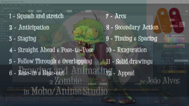 How to Draw a Zombie and Animate a Walk Cycle in Moho – Screenshot 4