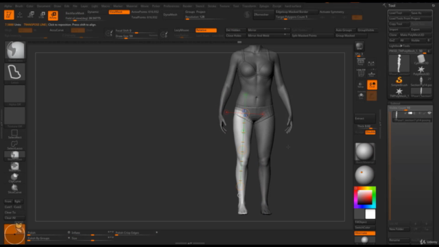 Female Anatomy Sculpting in Zbrush – Screenshot 4