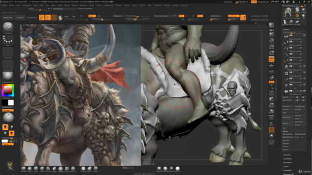 Orc Rider and Bull Creature Creation in Zbrush - Screenshot_02