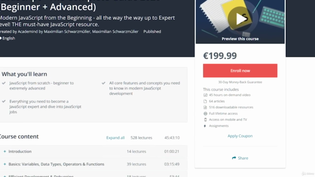 JavaScript - The Complete Guide 2025 (Beginner + Advanced) – Screenshot 1