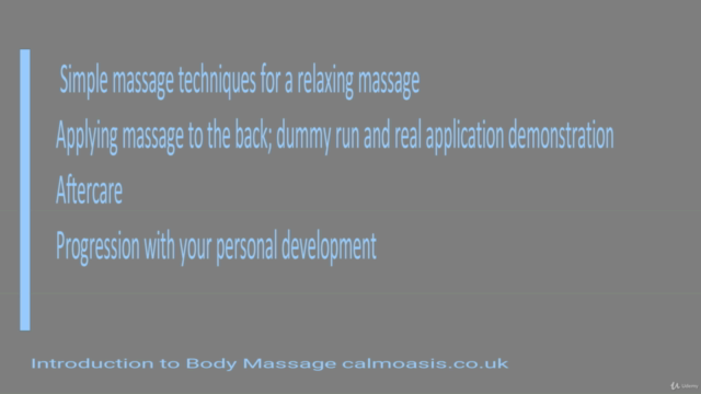 Introduction to Body Massage for Relaxation level one course – Screenshot 2