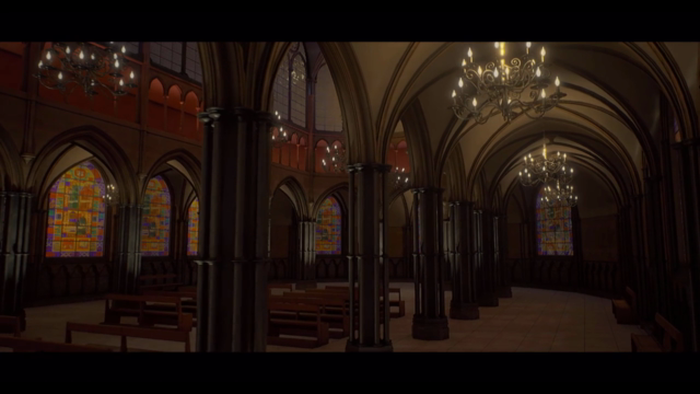 3D Game Environment Cathedral Creation – Screenshot 1