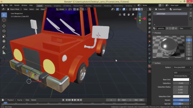 Modelando Carro Cartoon com Blender 2.8 – Screenshot 4