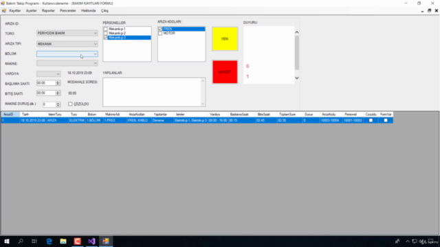 C# ile Sıfırdan Bakım Takip Programı Yapımı (1/2) – Screenshot 2