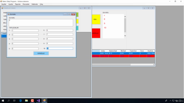 C# ile Sıfırdan Bakım Takip Programı Yapımı (1/2) – Screenshot 4