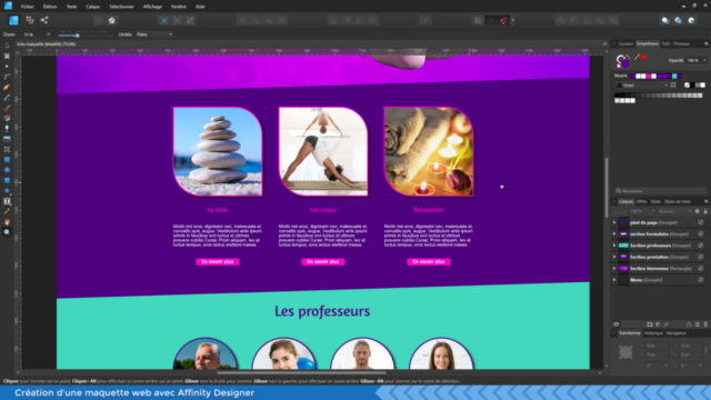 Création d'une maquette web avec Affinity Designer – Screenshot 3