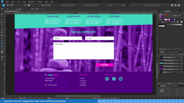 Création d'une maquette web avec Affinity Designer – Screenshot 4