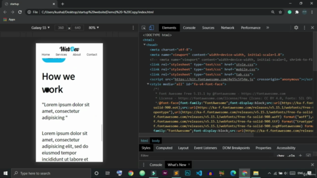 HTML5 & CSS3 Build: Two Responsive Websites in Hindi – Screenshot 1