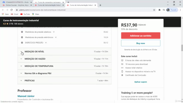 Curso de Instrumentação Industrial – Screenshot 4