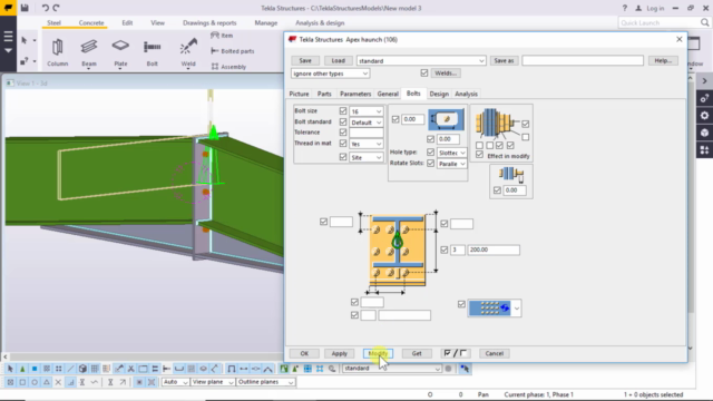Tekla structure (Steel) from scratch(under construction) – Screenshot 3