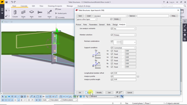 Tekla structure (Steel) from scratch(under construction) – Screenshot 4