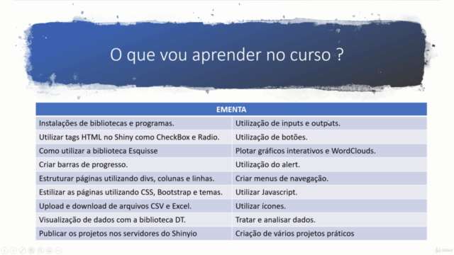 Desenvolvimento de interfaces com o Shiny para a linguagem R – Screenshot 1