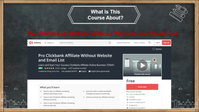 Advance Clickbank Affiliate With Social Media Crash Course – Screenshot 1