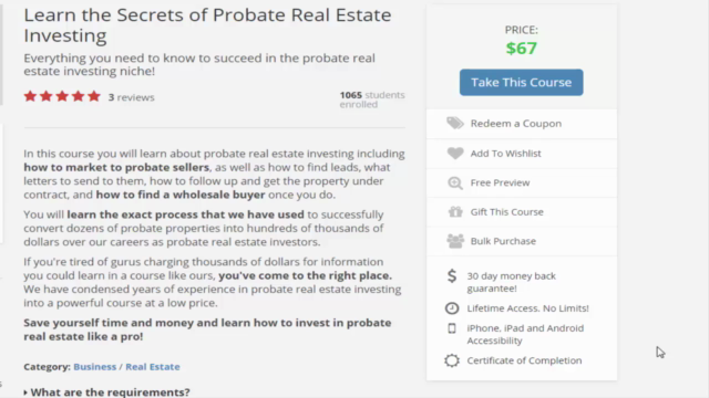 Learn the Secrets of Probate Real Estate Investing – Screenshot 1