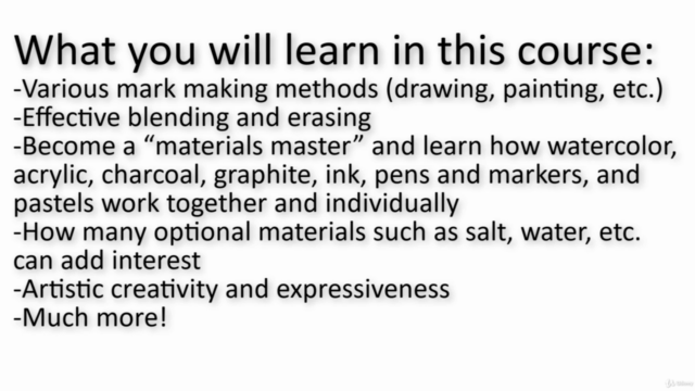 Expressive Drawing, Painting & Mixed Media Techniques Course – Screenshot 4
