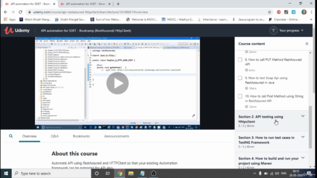 API automation for SDET - Bootcamp (RestAssured/ HttpClient) – Screenshot 2