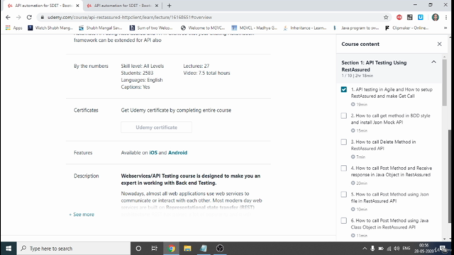 API automation for SDET - Bootcamp (RestAssured/ HttpClient) – Screenshot 4
