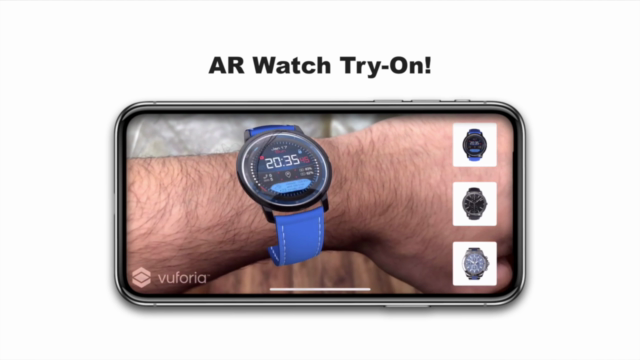 Augmented Reality "Watch Try-On" app using Vuforia & Unity – Screenshot 1