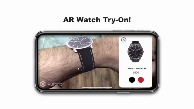 Augmented Reality "Watch Try-On" app using Vuforia & Unity – Screenshot 2