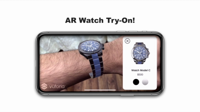 Augmented Reality "Watch Try-On" app using Vuforia & Unity – Screenshot 3