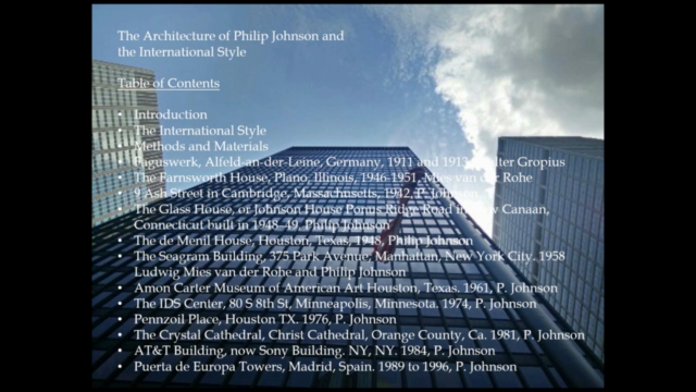 The Architecture of Philip Johnson, the International Style – Screenshot 1