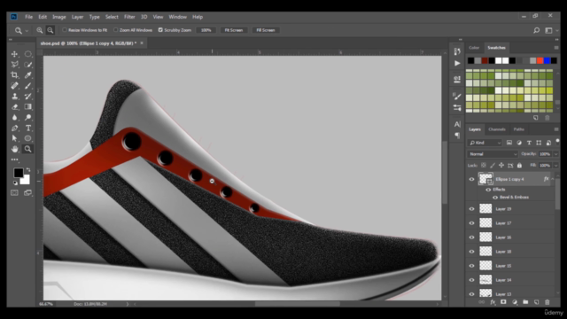 Adobe photoshop advance course: Sneaker/Footwear design – Screenshot 4