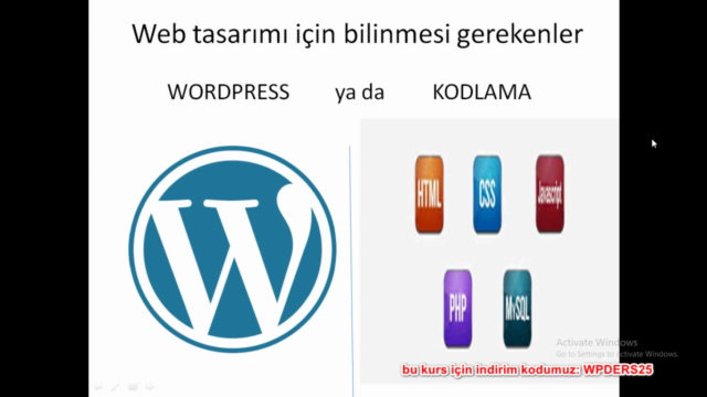 Wordpress ile Web Tasarım : 1 Saatte Kodlamasız Web Sitesi – Screenshot 1