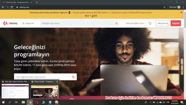 Wordpress ile Web Tasarım : 1 Saatte Kodlamasız Web Sitesi – Screenshot 2