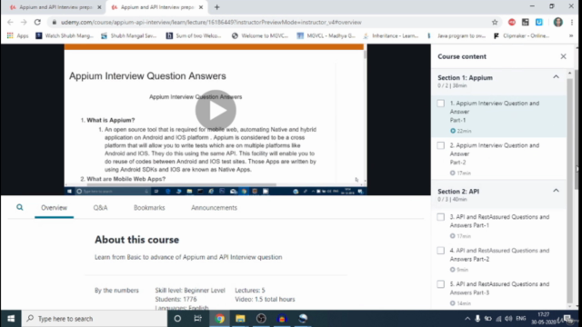 Appium and API Interview preparation for SDET - Bootcamp – Screenshot 2
