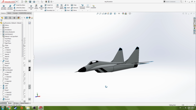 SOLIDWORKS: Mikoyan Mig-29 – Screenshot 2