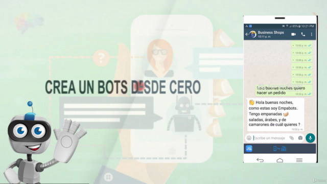 Bots para WHATASAPP desde cero con Dialogflow y APP Premium – Screenshot 1