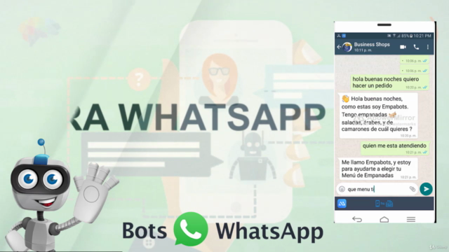 Bots para WHATASAPP desde cero con Dialogflow y APP Premium – Screenshot 2