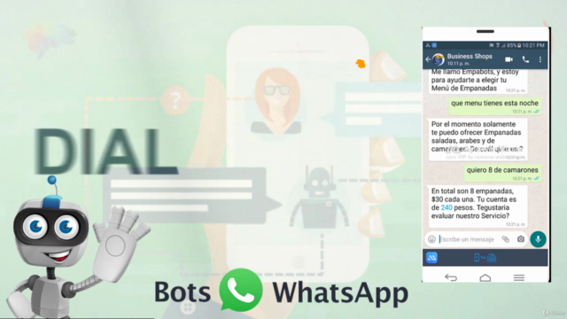 Bots para WHATASAPP desde cero con Dialogflow y APP Premium – Screenshot 3