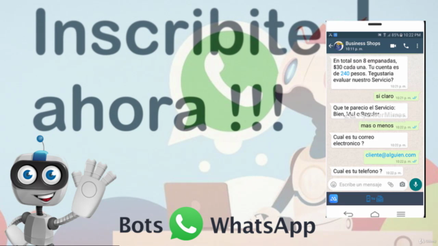 Bots para WHATASAPP desde cero con Dialogflow y APP Premium – Screenshot 4
