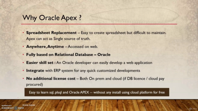 Oracle APEX : SQL, PL/SQL to Web Application Development – Screenshot 1