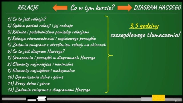Kurs - Matematyka dla Informatyka - Relacje, Diagram Hassego – Screenshot 3