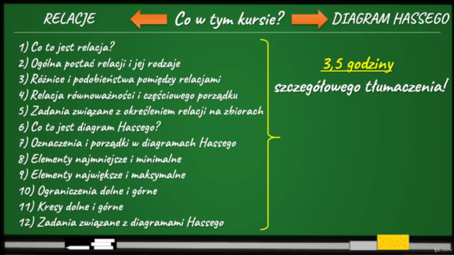 Kurs - Matematyka dla Informatyka - Relacje, Diagram Hassego – Screenshot 4