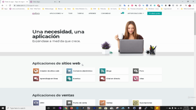 Curso de Odoo 13 14 15 16 17 18 Funcional Implementadores – Screenshot 1