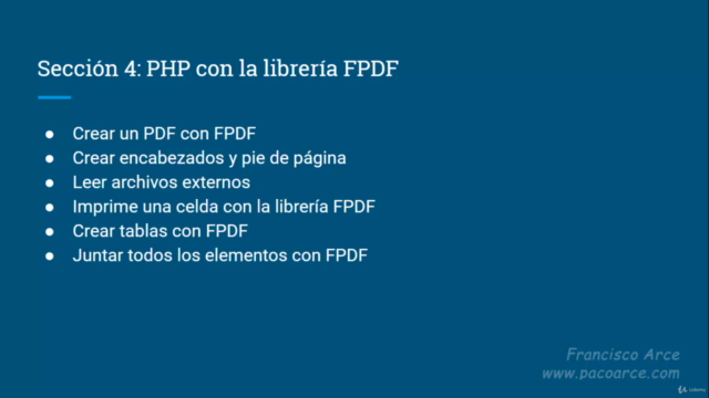 PHP: exportar los datos a diferentes formatos – Screenshot 4
