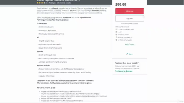 SPLUNK Beginner to Advanced, Hands-on – Screenshot 4