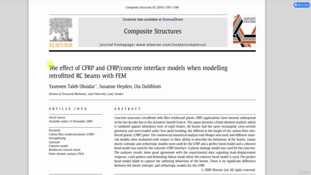 ABAQUS Finite element analysis FOR RC STRUCTURAL ELEMENTS – Screenshot 1