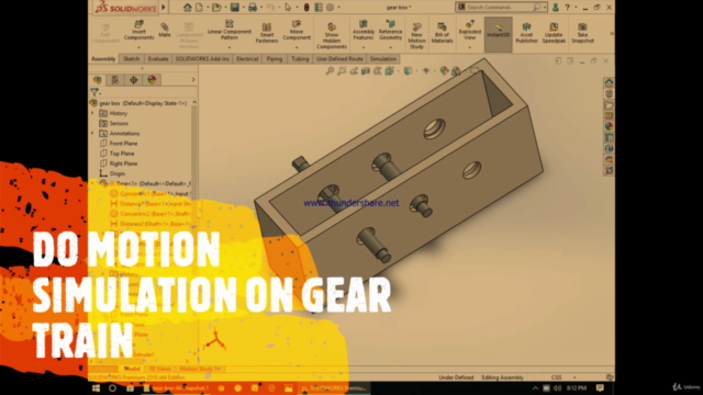 DESIGN GEAR MODELS & CREATE GEAR TRAIN MOTION ANALYSIS – Screenshot 3